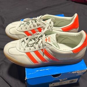 Adidas Gazelle with Bright Orange Accents